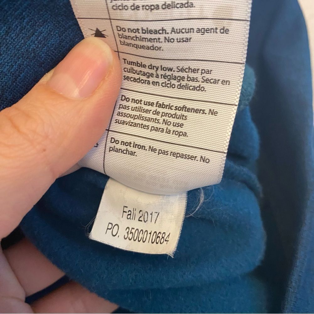 Carhartt womans fleece lined zip up jacket embroidered logo front teal blue M - Picture 10 of 13